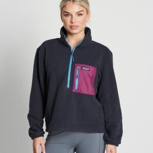 Patagonia Relaxed Fit Women’s Microdini Half Zip Pullover in Pitch Blue